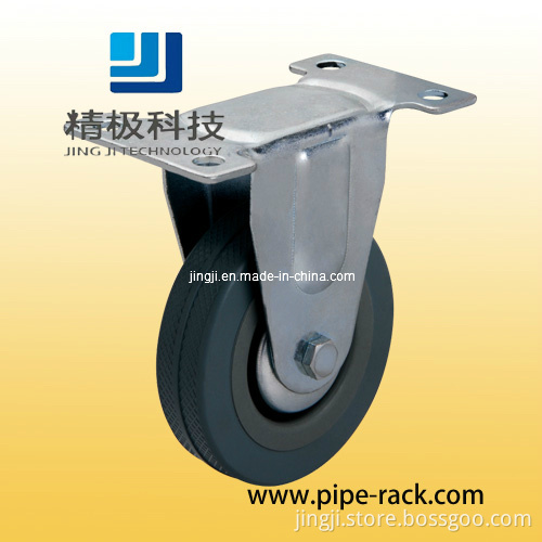 Gray Rubber Rigid Caster Wheel (HEG/XEG)